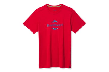 Image of Smartwool Merino Sport 150 Logo Graphic Tee - Mens, Chili Pepper Heather, Small, SW016292B95-S