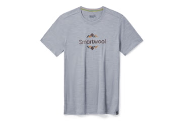 Image of Smartwool Merino Sport 150 Logo Graphic Tee - Mens, Light Gray Heather, Small, SW016292545-S