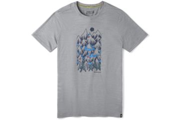 Image of Smartwool Merino Sport 150 Mountain Ventures Tee - Mens, Light Gray Heather, Small, SW000368545-S