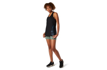 Image of Smartwool Merino Sport 150 Paddle and Oars Graphic Tank - Womens, Black, Extra Small, SW000720001XS