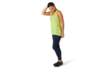 Image of Smartwool Merino Sport 150 Paddle and Oars Graphic Tank - Womens, Spring Green Heather, Small, SW000720F76S
