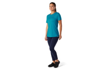 Image of Smartwool Merino Sport 150 Tee - Womens, Light Ocean Abyss Heather, Large, SW000716F67L