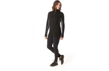 Image of Smartwool Merino Sport 250 Long Sleeve 1/4 Zip - Womens, Black, Small, SW019251001-S