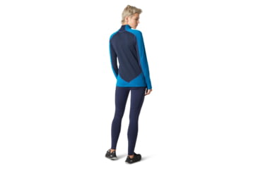 Image of Smartwool Merino Sport 250 Long Sleeve 1/4 Zip - Womens, Ocean Abyss, Small, SW019251E21-S