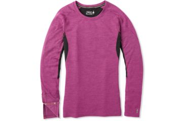 Image of Smartwool Merino Sport 250 Long Sleeve Crew - Womens, Sangria Heather, Extra Small, SW019250B49-XS