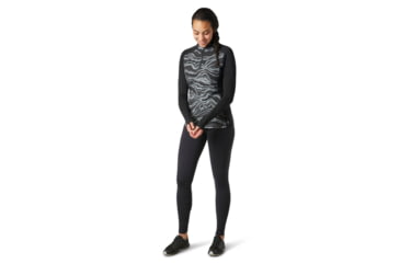 Image of Smartwool Merino Sport 250 Wind 1/2 Zip - Womens, Black, Small, SW016330001-S