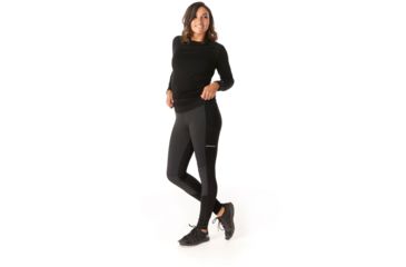 Image of Smartwool Merino Sport Fleece Wind Tight - Womens, Black, Extra Small, SW019253001-XS