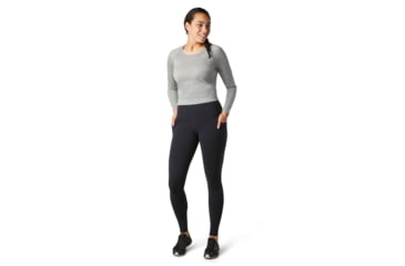 Image of Smartwool Merino Sport Moto Tight - Womens, Black, Extra Small, SW016337001-XS