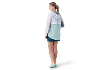 Image of Smartwool Merino Sport Ultra Light Anorak - Womens, Bleached Aqua, Medium, SW016603J21M
