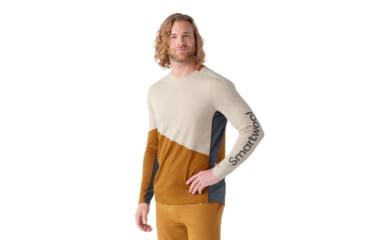 Image of Smartwool Mountain Bike Long Sleeve Jersey - Mens, Fox Brown, Small, SW016964L401N-S