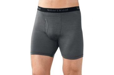 Image of Smartwool NTS Micro 150 Boxer Brief - Men's-Graphite-Small