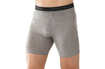 Image of Smartwool NTS Micro 150 Boxer Brief - Mens-Pattern Silver Gray Heather-Large
