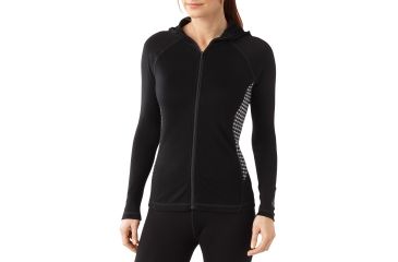 Image of Smartwool NTS Mid 250 Full Zip Hoody, Black/Light Gray H, Large, SW0NP030068-L