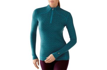 Image of Smartwool NTS Mid 250 Zip T - Women's-Small-Pattern Capri Heather
