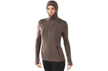 Image of Smartwool PhD HyFi Full Zip Hoody - Women's-Taupe-Large
