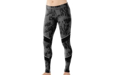 Image of Smartwool Phd Printed Tight - Women's-Charcoal/Black-Small