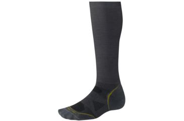 Image of Smartwool PhD Run Graduated Compression Light Sock - Men's-Light Gray-Large