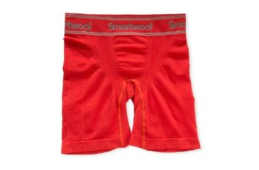 Image of Smartwool PhD Seamless 6 in Boxer Brief - Mens, Fire Red, Medium, SW016015673M
