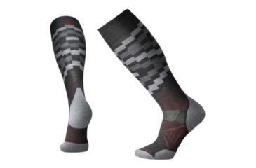 Image of Smartwool PhD Ski Light Elite Pattern Sock - Men's, Charcoal, Medium SW001089003-M
