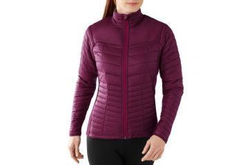 Image of Smartwool PhD SmartLoft Full Zip Jacket - Women's-Dark Berry-Large