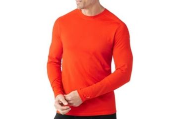 Image of Smartwool PhD Ultra Light Long Sleeve - Mens, Bright Orange, Extra Large, SW016097825XL