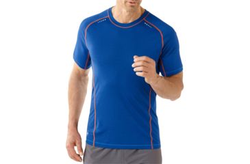 Image of Smartwool PhD Ultra Light Short Sleeve Top - Mens-Bright Blue-Medium