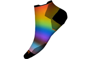 Image of Smartwool Run Zero Cushion Pride Rainbow Print Low Ankle Socks, Multi Color, Small, SW0020811501-S