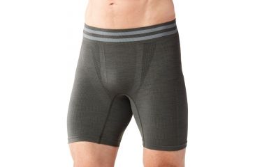 Image of Smartwool Seamless Boxer Brief - Men's-Graphite-X-Large
