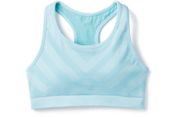 Image of Smartwool Seamless Racerback Bra - Womens, Light Wave Blue, Extra Small, SW015126D83-XS