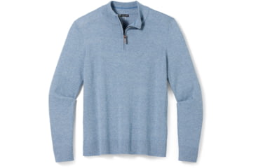 Image of Smartwool Sparwood Half Zip Sweater - Mens, K92 Blue Horizon Heather-Light Gray Heather, Small, SW016427K92S