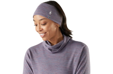 Image of Smartwool Thermal Merino Reversible Headband, Chalk Violet Heather/Nightfall Blue, One Size, SW0SC969Q4211FM000
