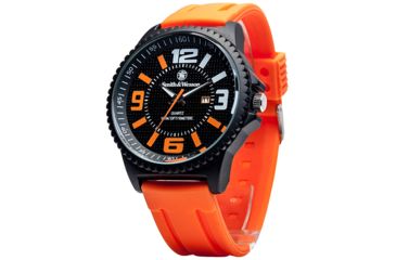 Image of Smith and Wesson Water Resistant EGO Watch w/ Silicon Strap, 50mm, Orange/Black SWW-LW6083