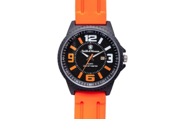 Image of Smith and Wesson Water Resistant EGO Watch w/ Silicon Strap, 50mm, Orange/Black SWW-LW6083