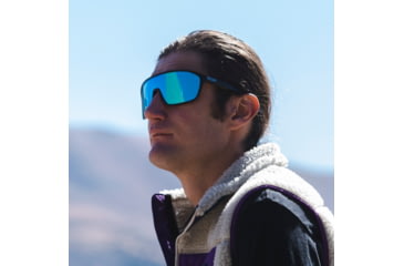 Image of Smith Boomtown Sunglasses, Matte Black Frame, ChromaPop Polarized Blue Mirror Lens, 20493200399XX