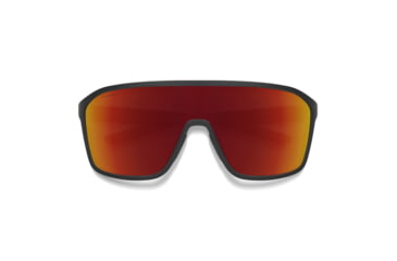 Image of Smith Boomtown Sunglasses, Matte Black Frame, ChromaPop Red Mirror Lens, 20493200399X6