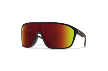 Image of Smith Boomtown Sunglasses, Matte Black Frame, ChromaPop Red Mirror Lens, 20493200399X6