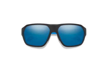 Image of Smith Deckboss Sunglasses, Matte Black Blue Frame, ChromaPop Glass Polarized Blue Mirror Lens, 204066DOF63QG