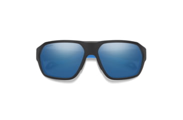 Image of Smith Deckboss Sunglasses, Matte Black Blue Frame, ChromaPop Polarized Blue Mirror Lens, 2040660VK63QG