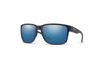 Image of Smith Emerge Sunglasses, Matte Black Frame, ChromaPop Polarized Blue Mirror Lens, 20405500360QG