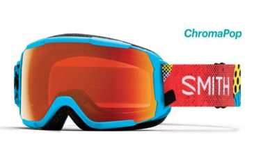 Image of Smith Grom ChromaPop Youth Goggle, Cyan Burnside/Chromapop Everyday Red Mirror, GR6CPEBSD18