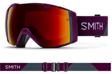 Image of Smith I/O ChromaPop Goggles Men's, Grape Split/ChromaPop Sun Red Mirror, II7CPRGPB18