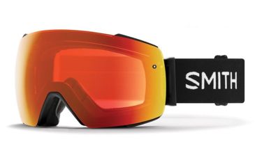 Image of Smith I/O Mag Snow Goggles - Mens, Black, Chromapop Everyday Red Mirror Lens, IM7CPEBK19