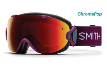 Image of Smith I/OS ChromaPop Goggles Women's, Grape Split/ChromaPop Sun Red Mirror IS7CPRGPB18
