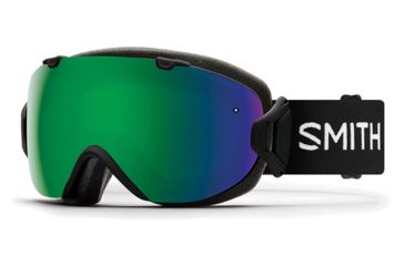 Image of Smith I/OS Snow Goggles - Womens, Black, Chromapop Sun Green Mirror Lens, IS7CPSBK19