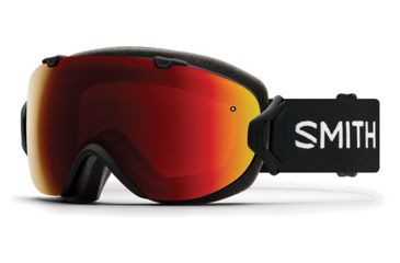 Image of Smith I/OS Snow Goggles - Womens, Black, Chromapop Sun Red Mirror Lens, IS7CPRBK19