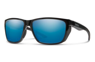 Image of Smith Longfin Sunglasses, Black Frame, ChromaPop Polarized Blue Mirror Lens, 20151580759QG