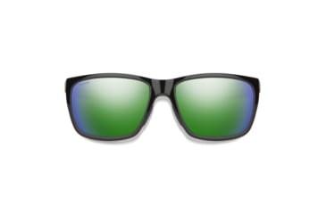 Image of Smith Longfin Sunglasses, Black Frame, ChromaPop Polarized Green Mirror Lens, 20151580759UI