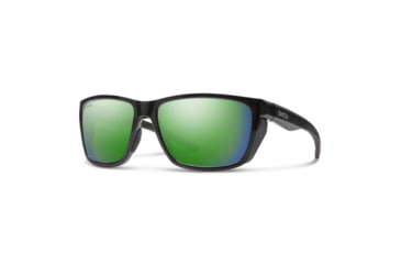 Image of Smith Longfin Sunglasses, Black Frame, ChromaPop Polarized Green Mirror Lens, 20151580759UI
