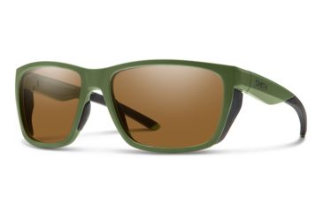 Image of Smith Longfin Sunglasses, Matte Moss Frame, Chromapop Brown Lens, 201515SIF59L5