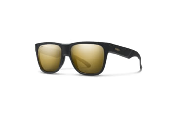 Image of Smith Lowdown 2 Sunglasses, Matte Black Gold Frame, ChromaPop Polarized Black Gold Lens, 2009410NZ56HN